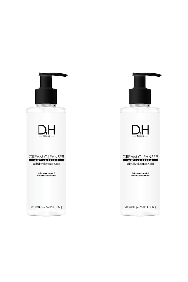 Dr H Cream Cleanser with Hyaluronic Acid 200ml x 2 Duo Set