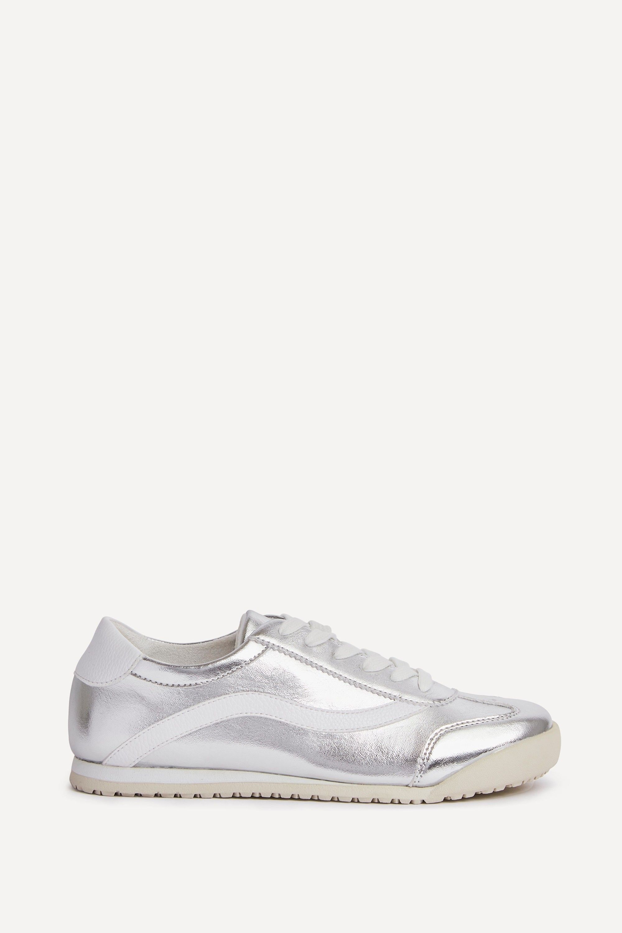 Linzi Flash Silver Retro Style Trainers