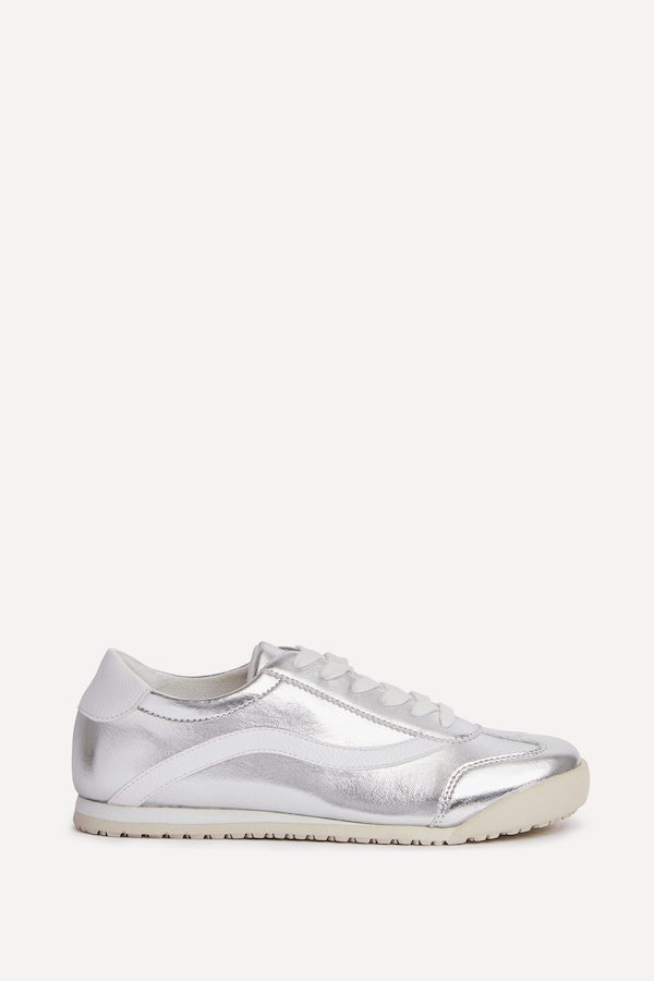 Linzi Flash Silver Retro Style Trainers