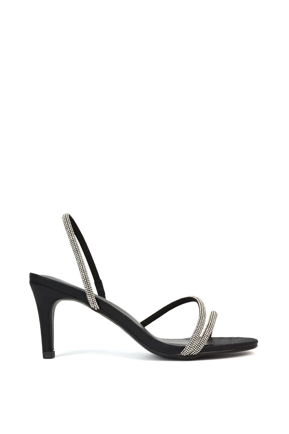 XY London 'Polly' Slingback Strappy Diamante Stiletto High Heel Sandals image 1