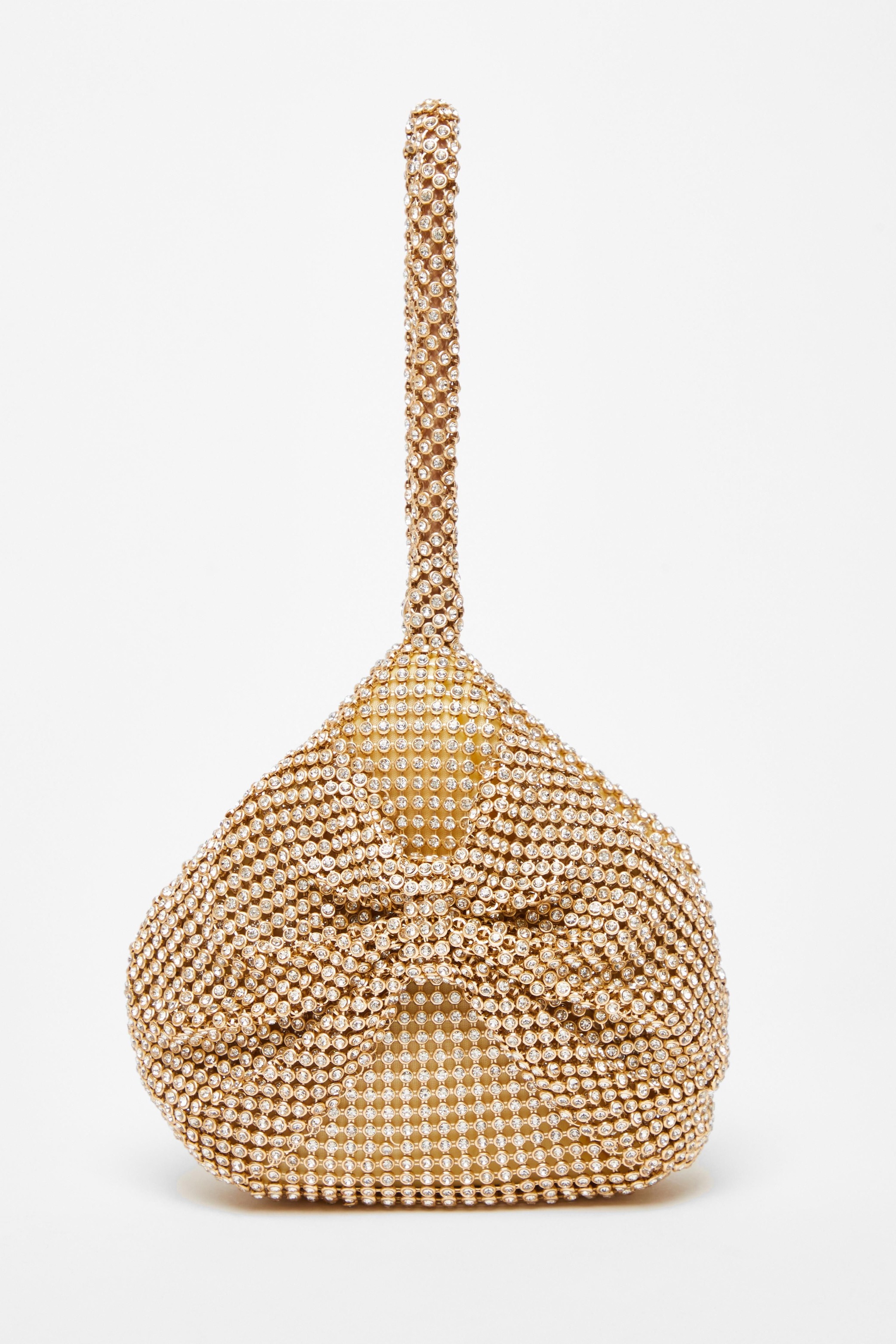 Quiz Gold Diamante Pouch Bag image 3