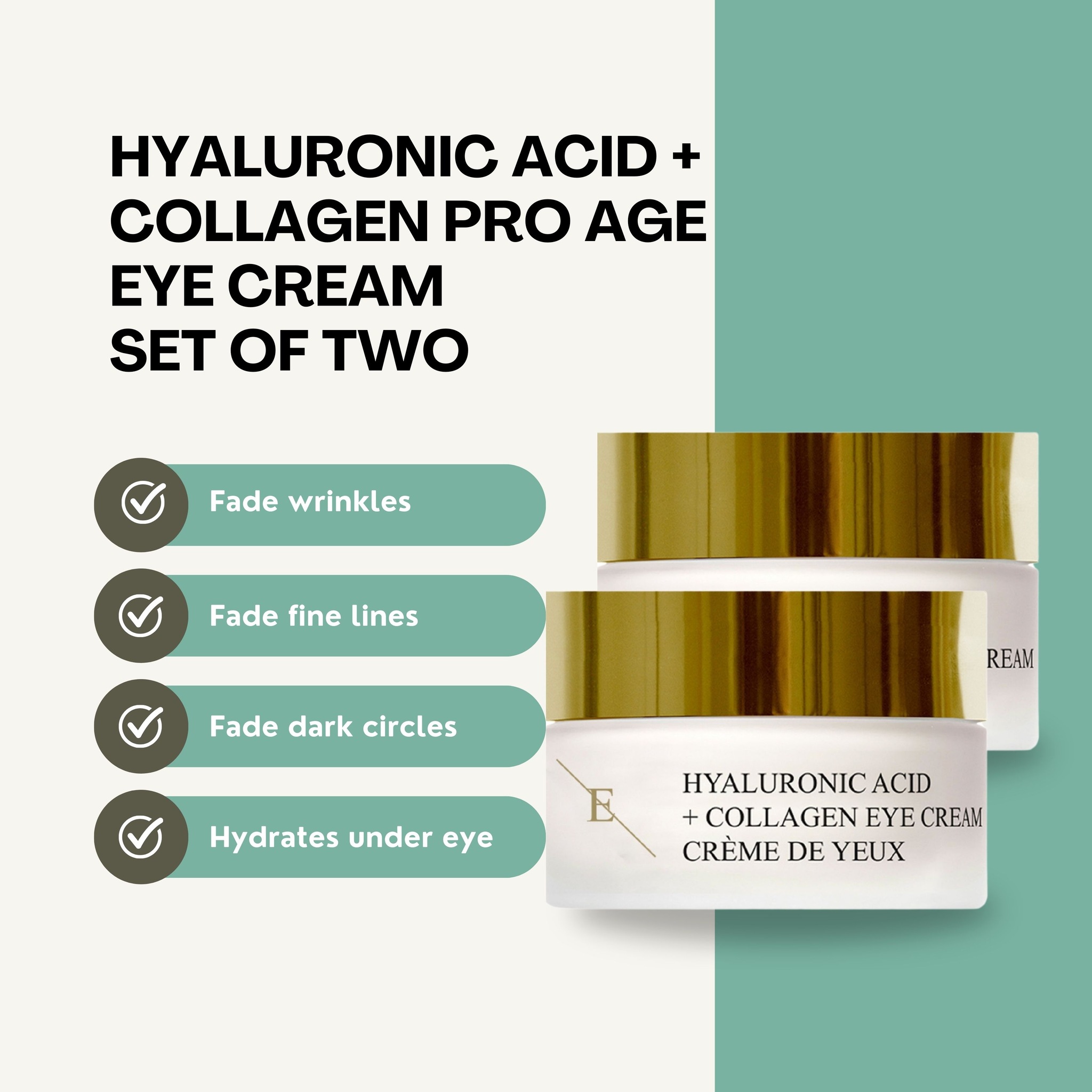 Erth Skin London 2x Hyaluronic Acid + Collagen Pro Age Eye Cream  30ml image 6