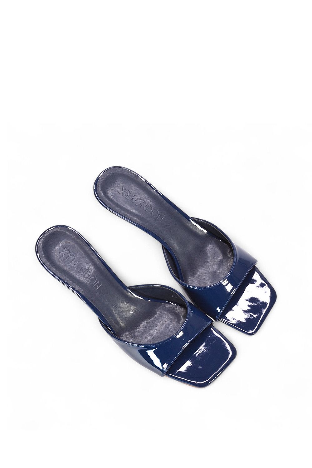 XY London 'Jane' Square Toe Kitten Heel Slip On Heeled Sandal Mules image 6