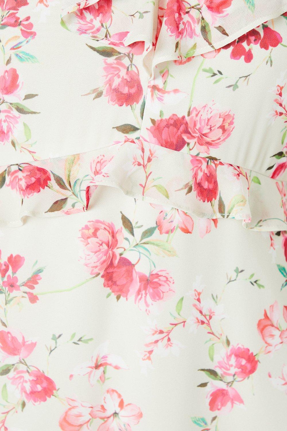 Oasis Floral Dobby Ruffle Midaxi Dress image 5