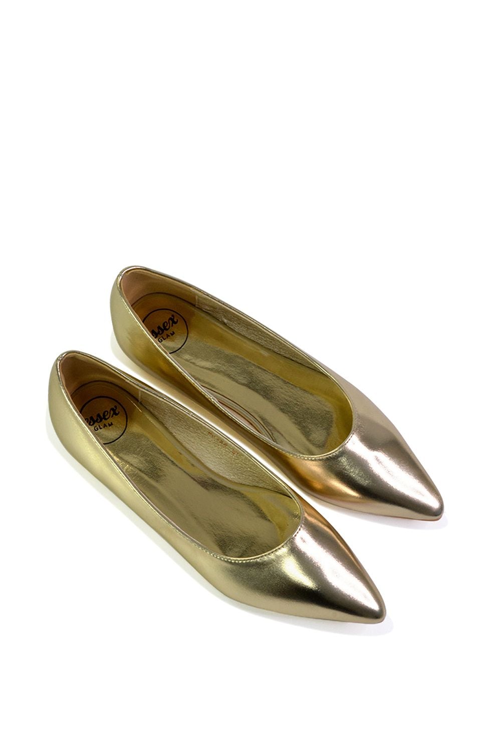 XY London 'Bubbles' Pointed Toe Slip on Flat Ballerina Pump Shoes image 3