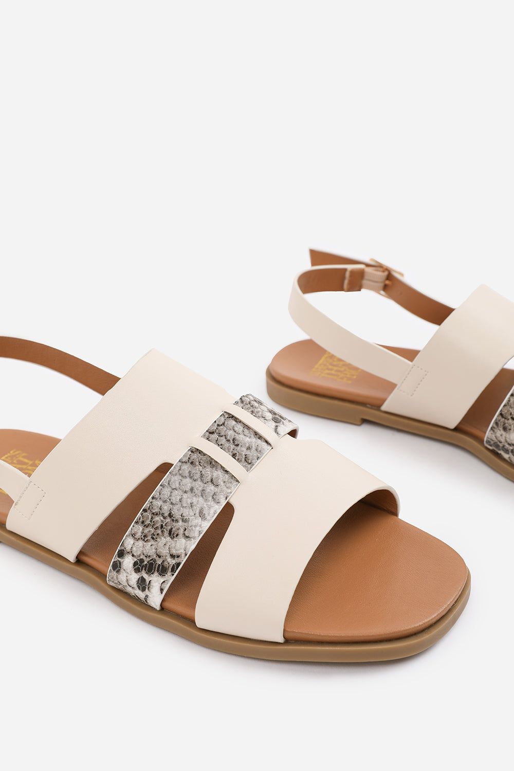 Where's That From 'Violet' Wide Fit Flat Sandals With Multi Strap Detail And Buckle Closure image 4