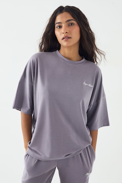 DSGN Studio DSGN Studio Lounge Short Sleeve Oversized Supersoft T-Shirt Mauve