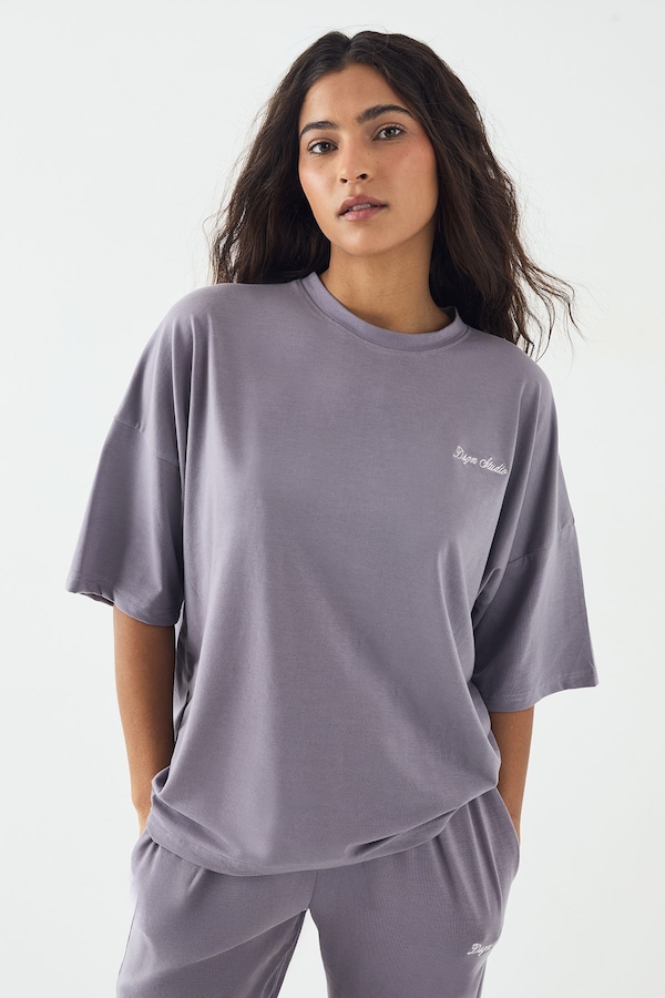 DSGN Studio DSGN Studio Lounge Short Sleeve Oversized Supersoft T-Shirt Mauve