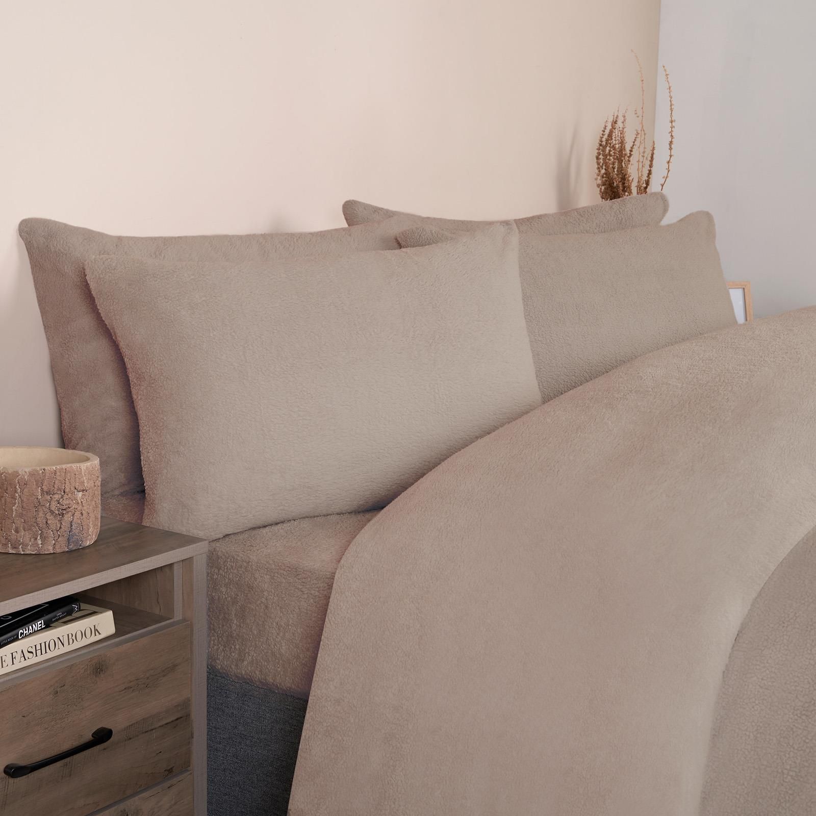 OHS Thermal Soft Teddy Fleece Duvet Cover Bedding Set image 8