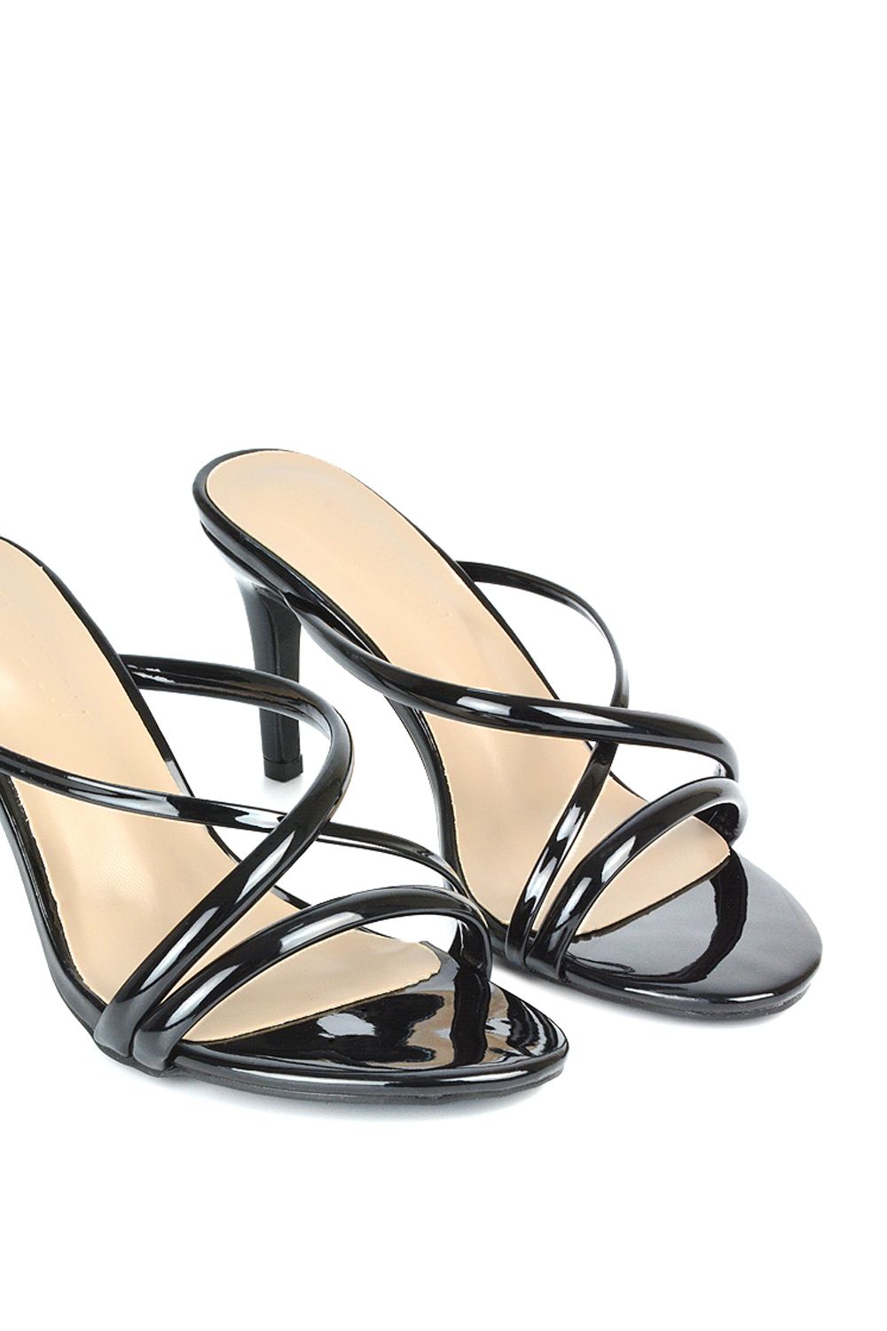 XY London 'Angel' Slip On Mid Heel Stiletto Mule Heeled Sandals image 4