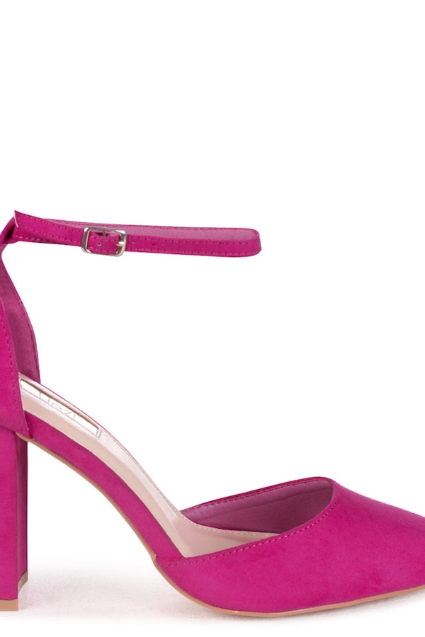 Linzi Marlie Pink Suede Court Shoe