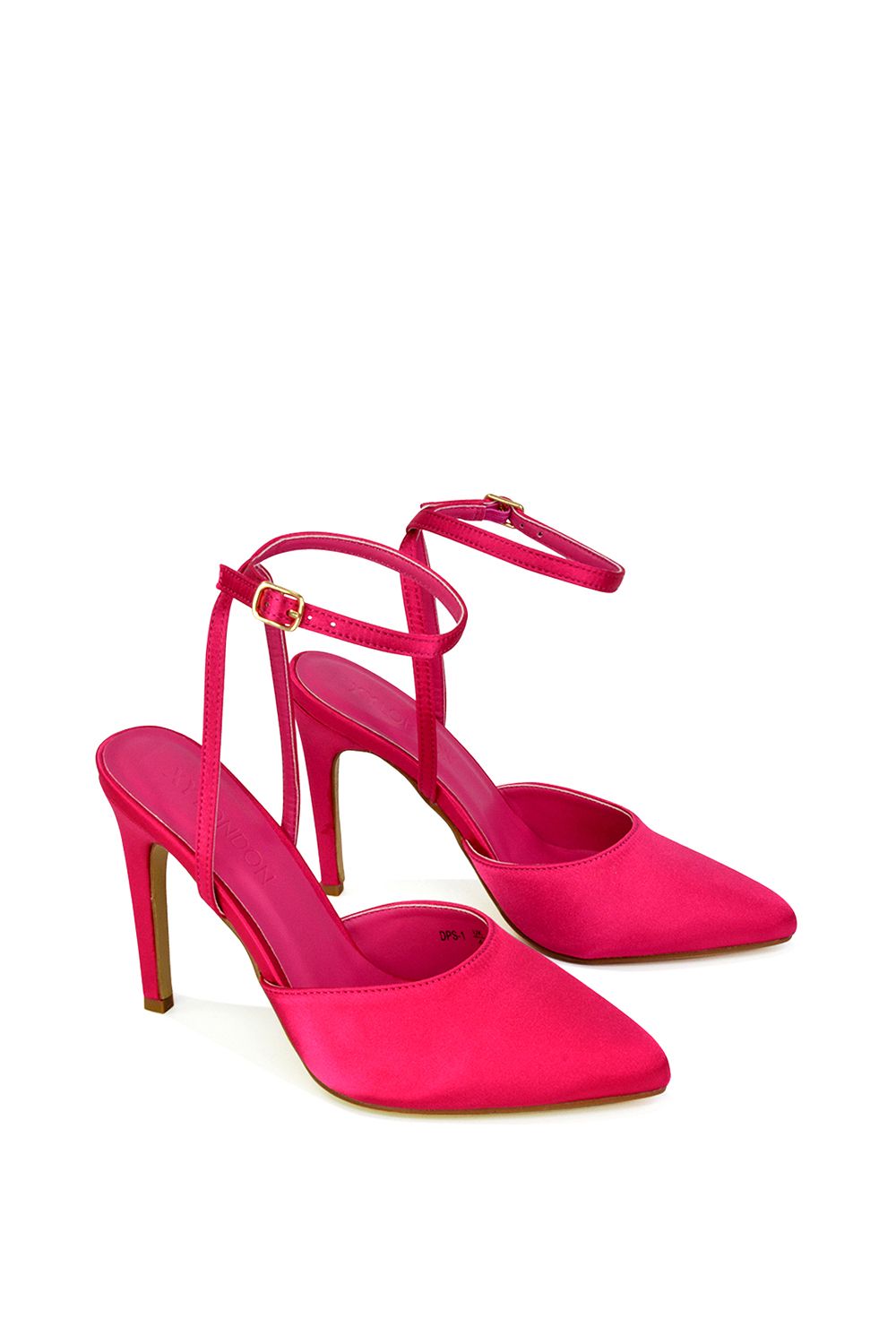 XY London 'Liliane' 2 Part Pointed Toe Satin Shoes Stiletto Heel image 4