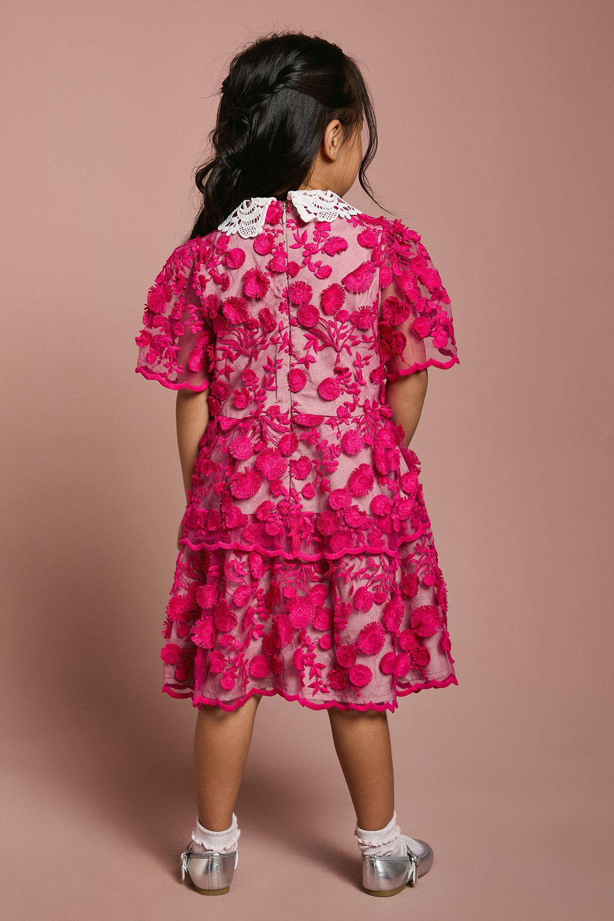 Coast Children's Lace Collared Dress Pink image 4