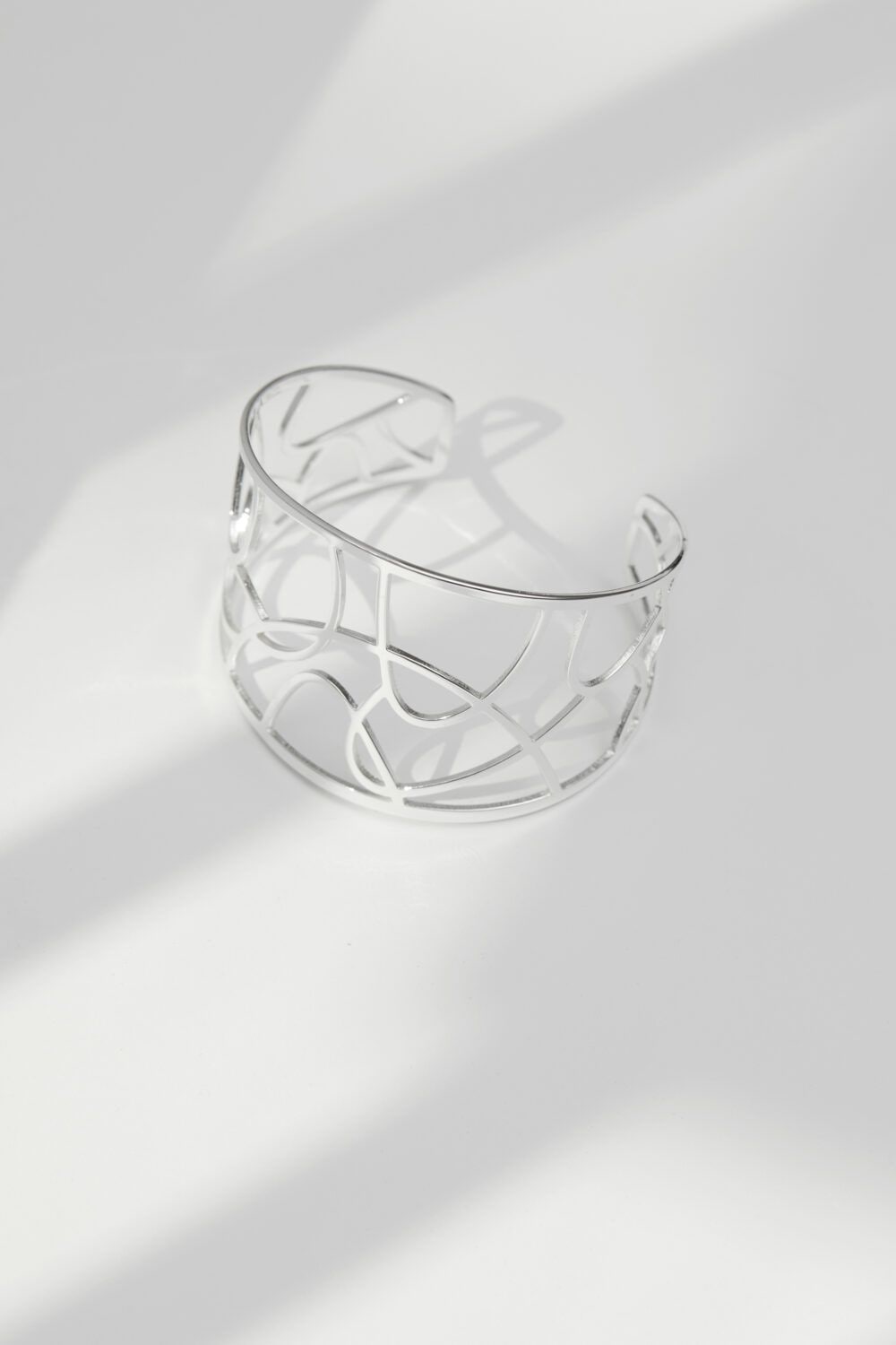 Jon Richard Silver Plated Open Cage Cuff Bangle Bracelet image 1
