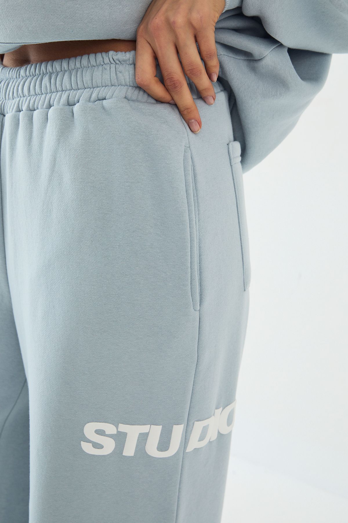 DSGN Studio DSGN Studio Health And Wellness Printed Hooded Tracksuit Light Blue image 4