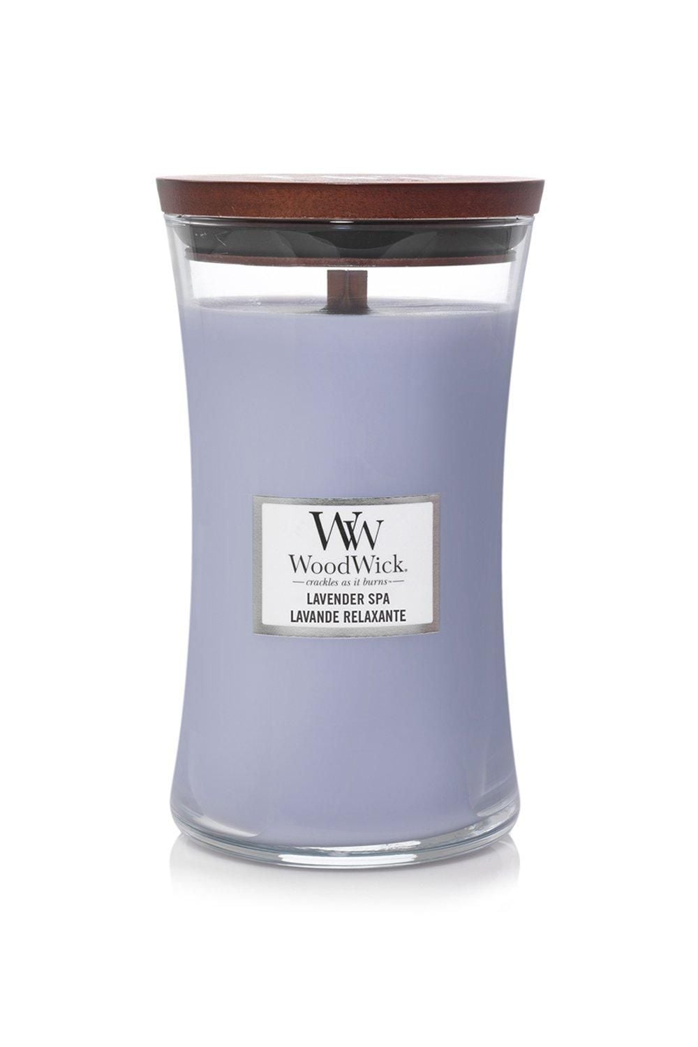 Woodwick Lavender Spa Large Candle Purple image 1