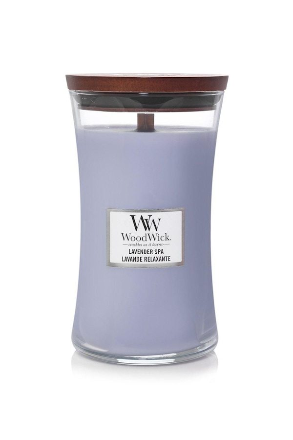 Woodwick Lavender Spa Large Candle Purple