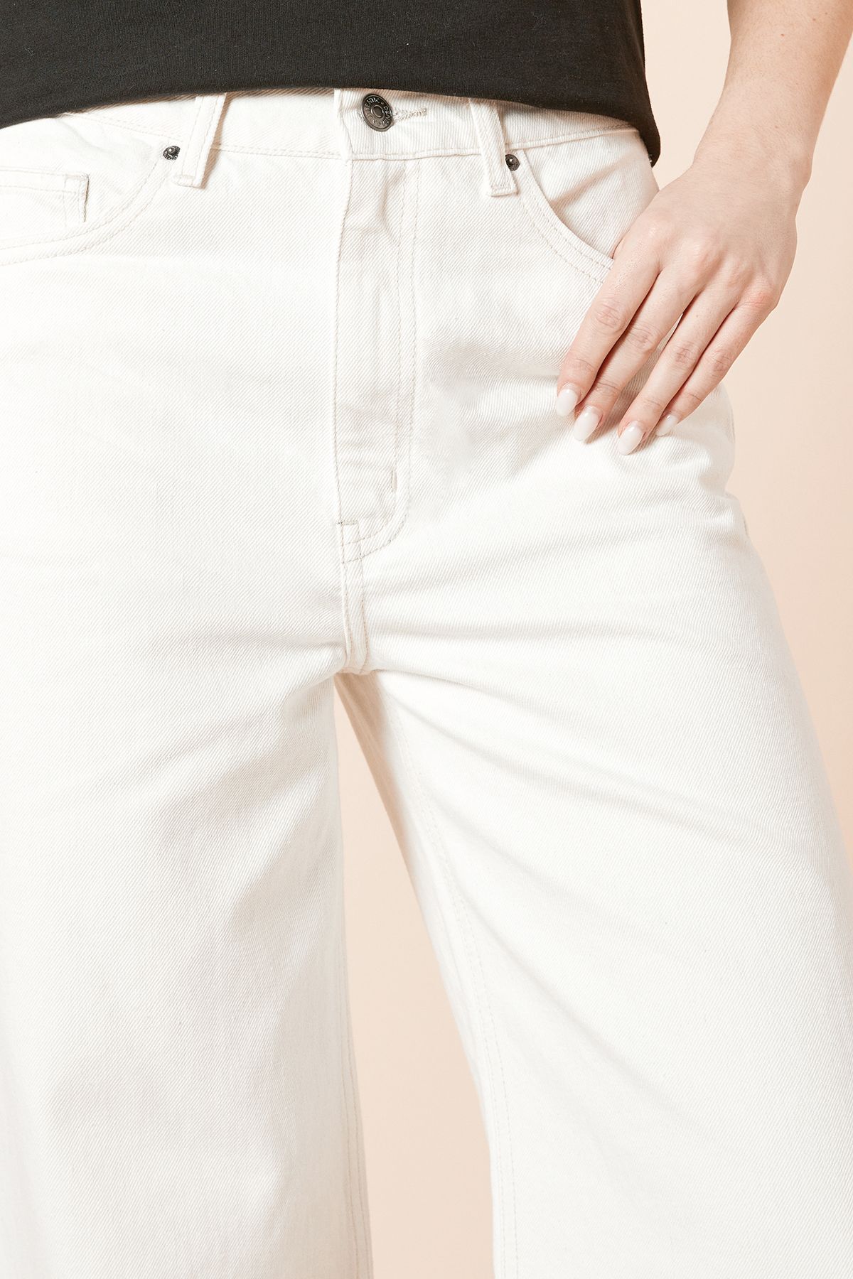 Dorothy Perkins Wide Leg Jean Ecru image 3