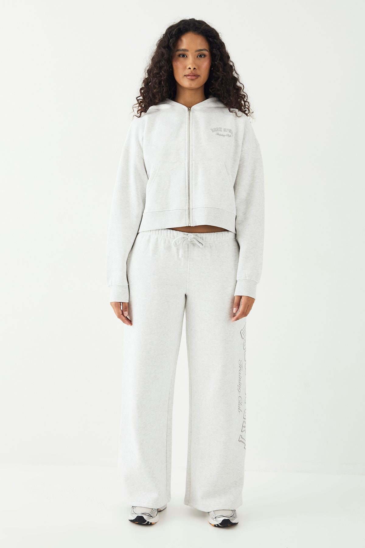 DSGN Studio DSGN Studio Sport Training Club Boxy Zip Through Hoodie Ash Grey image 5