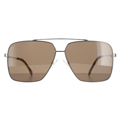Hugo Boss Round Brown Horn Ruthenium Brown BOSS 1325/S