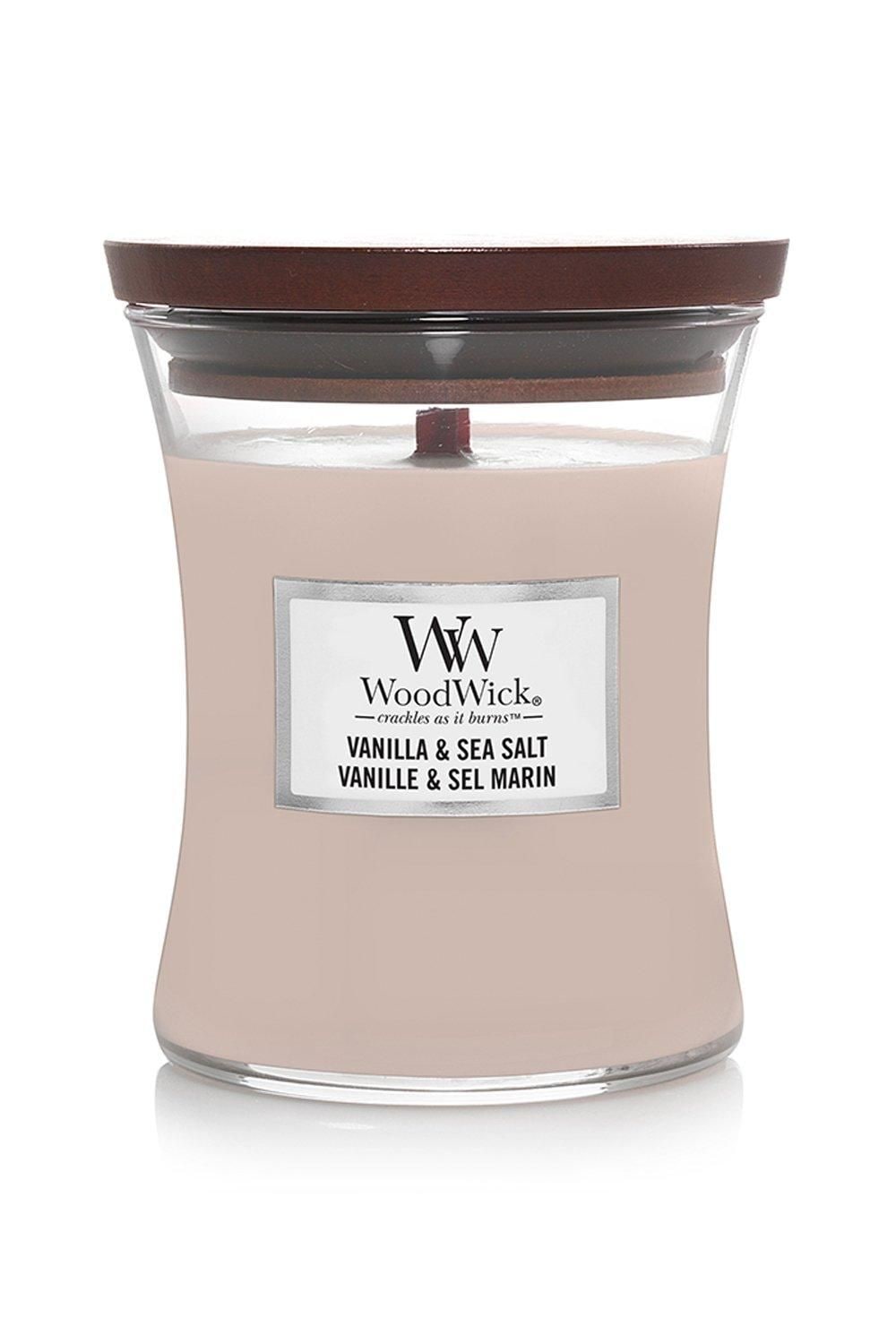 Woodwick Vanilla & Sea Salt Medium Candle Pink image 1