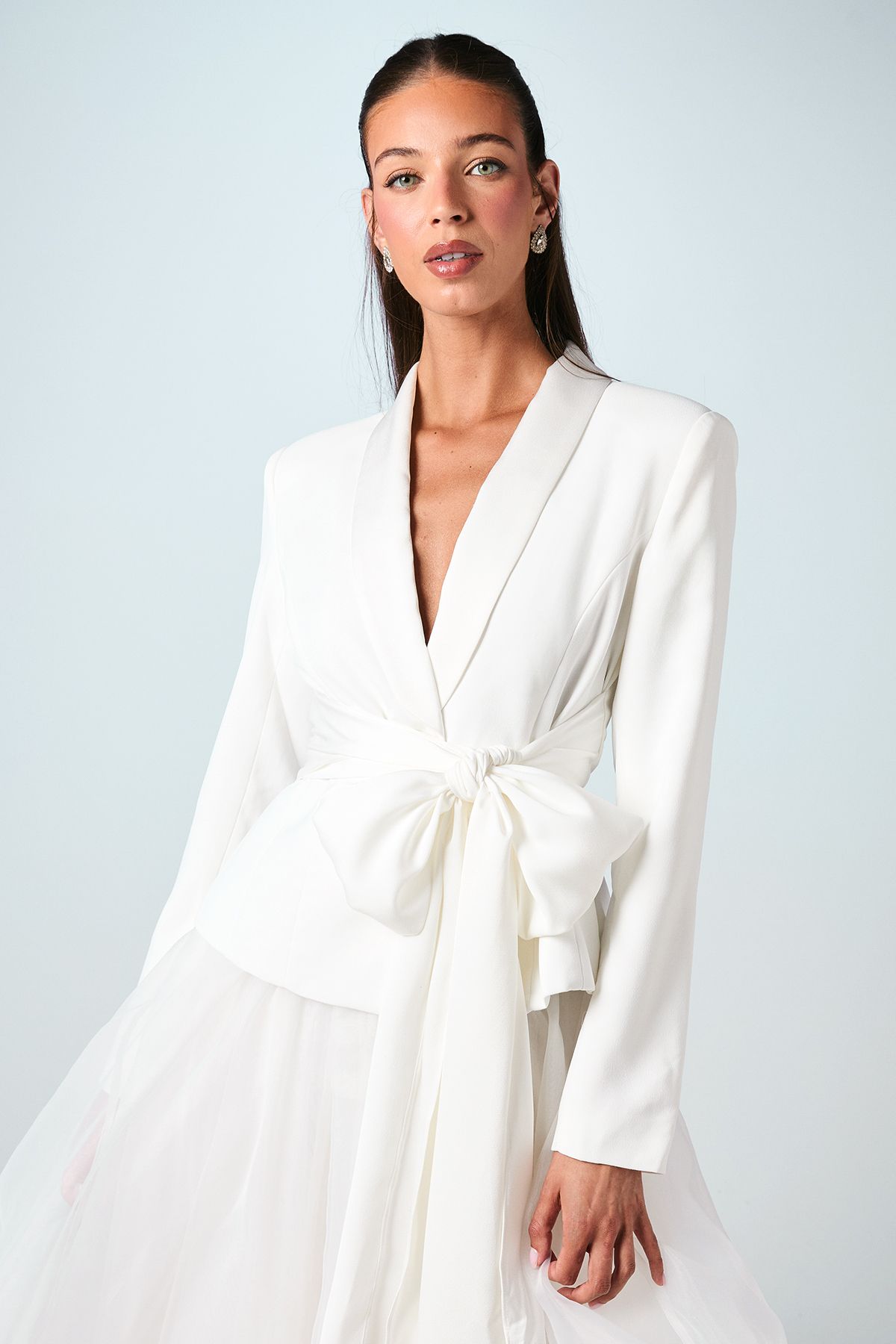 Coast Wrap Waist Bridal Blazer Ivory image 1