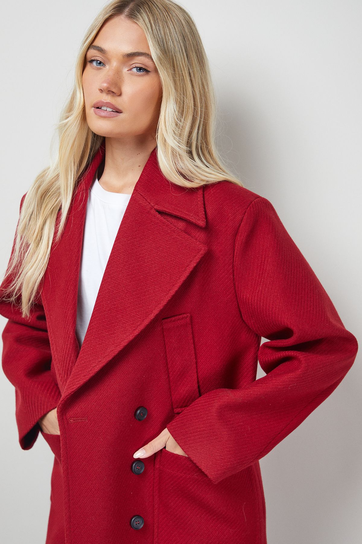 Oasis Relaxed Peacoat Red image 4