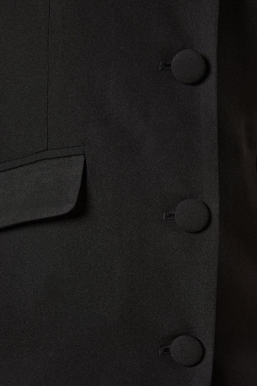 Dorothy Perkins Tall Satin Sweetheart Neckline Jacket Black image 5