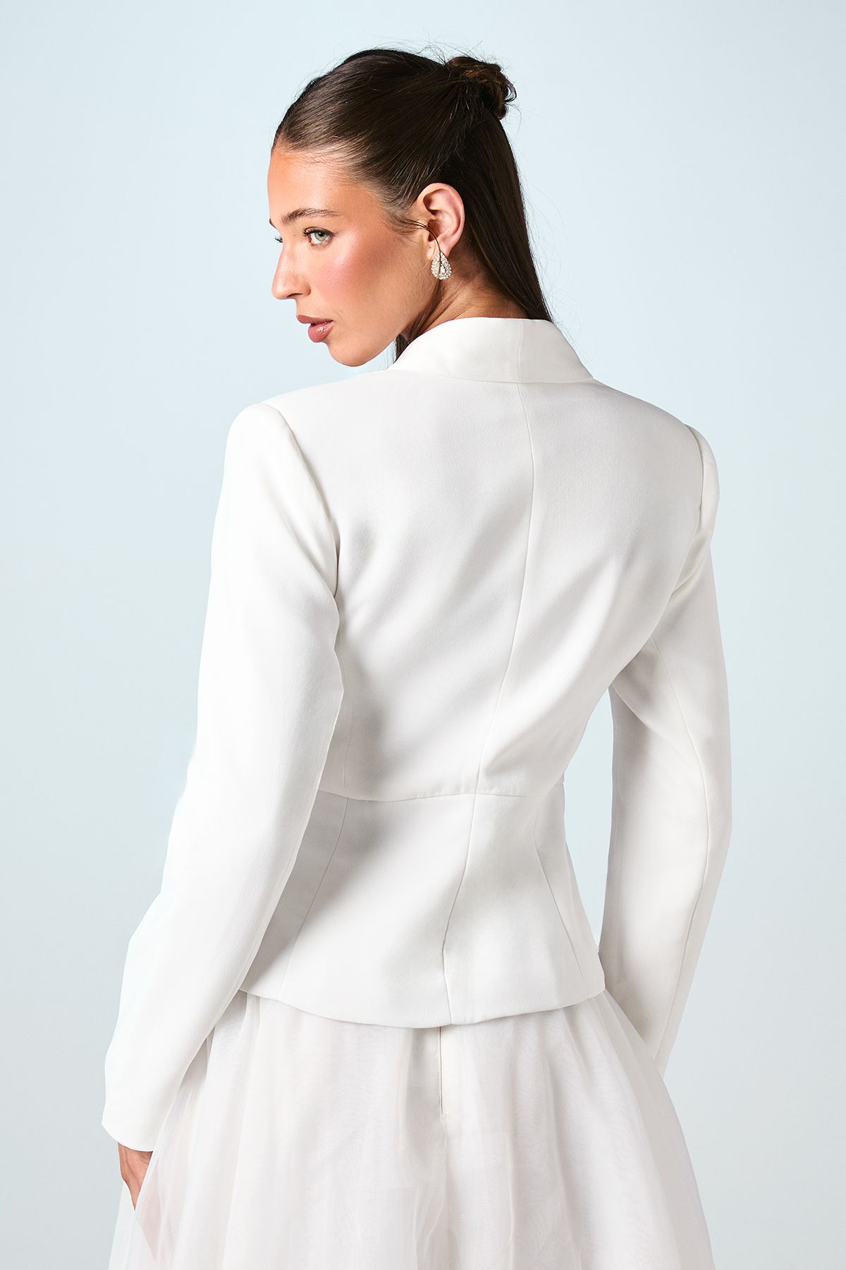 Coast Wrap Waist Bridal Blazer Ivory image 3