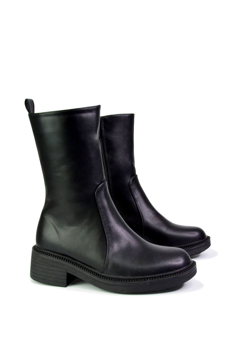 XY London 'Senna' Calf High Cleated Sole Boots image 5