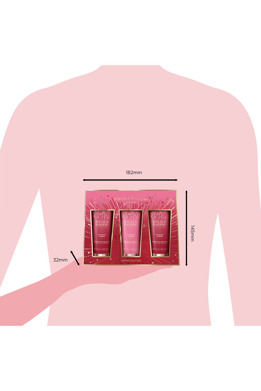 Baylis & Harding Midnight Cherry Luxury Hand Treats Gift Set Multi image 7