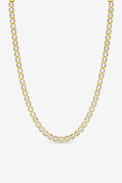 Jon Richard 18K Gold Plated and Crystal Tennis Necklace