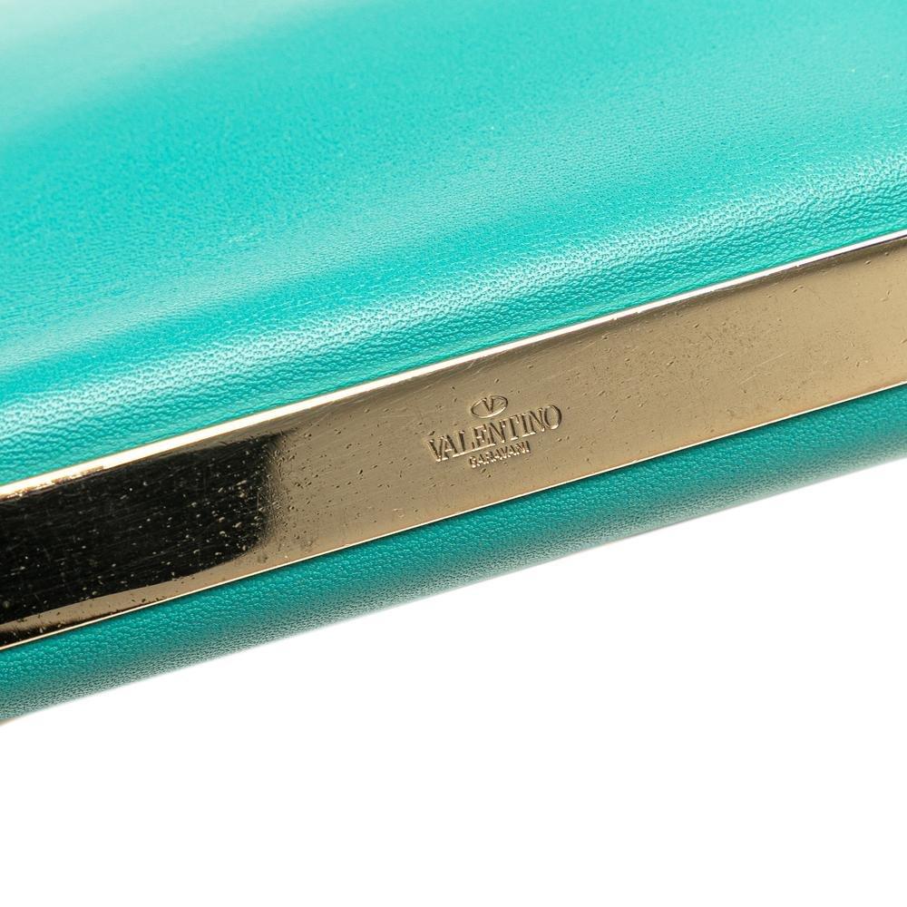 Valentino Preloved Rockstud Chain Wallet Wo - Blue Crossbody Bags image 8