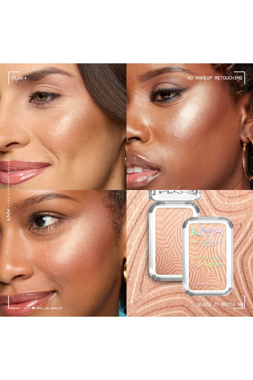 NYX Professional Makeup Buttermelt Highlighter 5g Glaze It Butta image 5