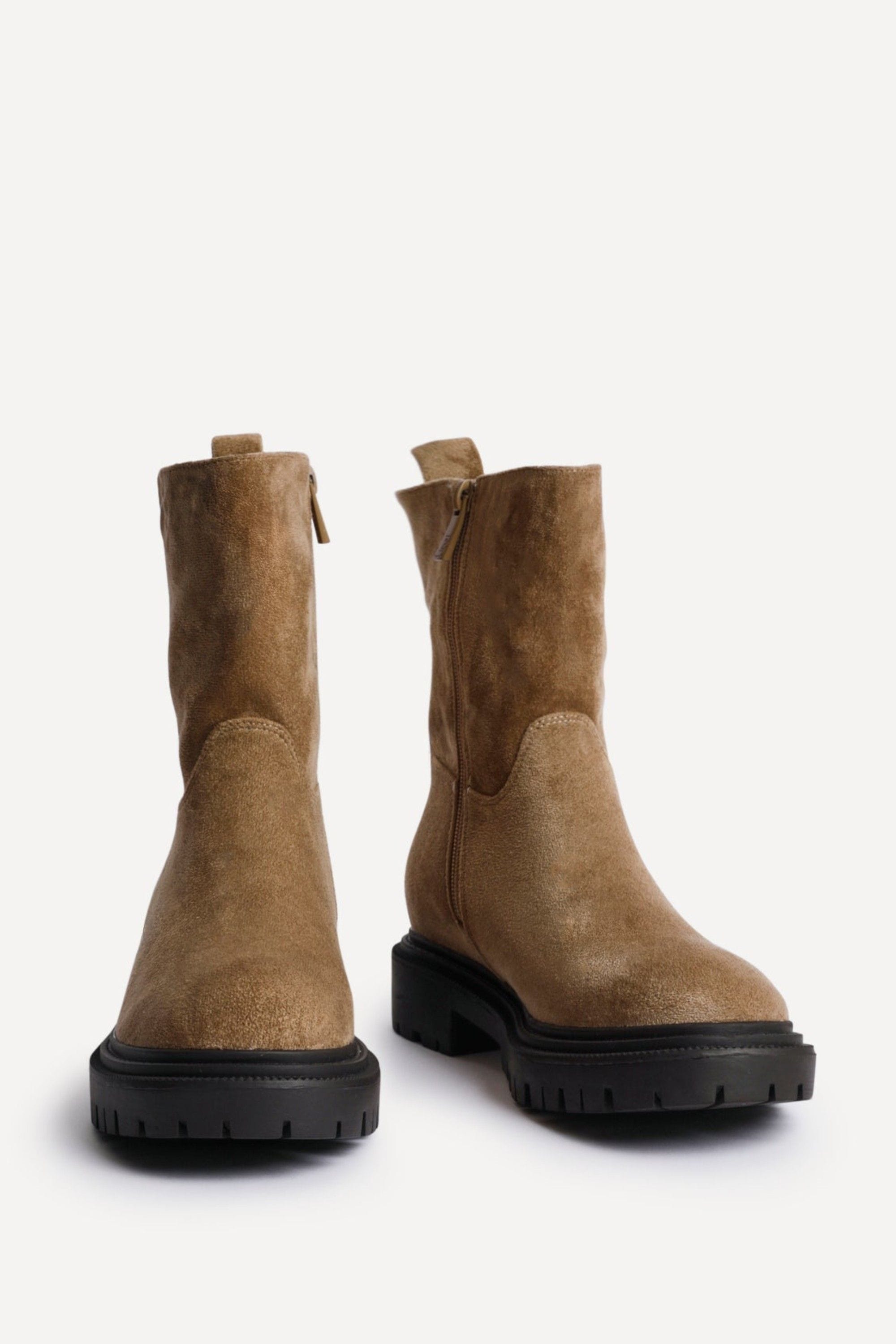 Linzi Bentley Sand Chunky Ankle Boots image 3