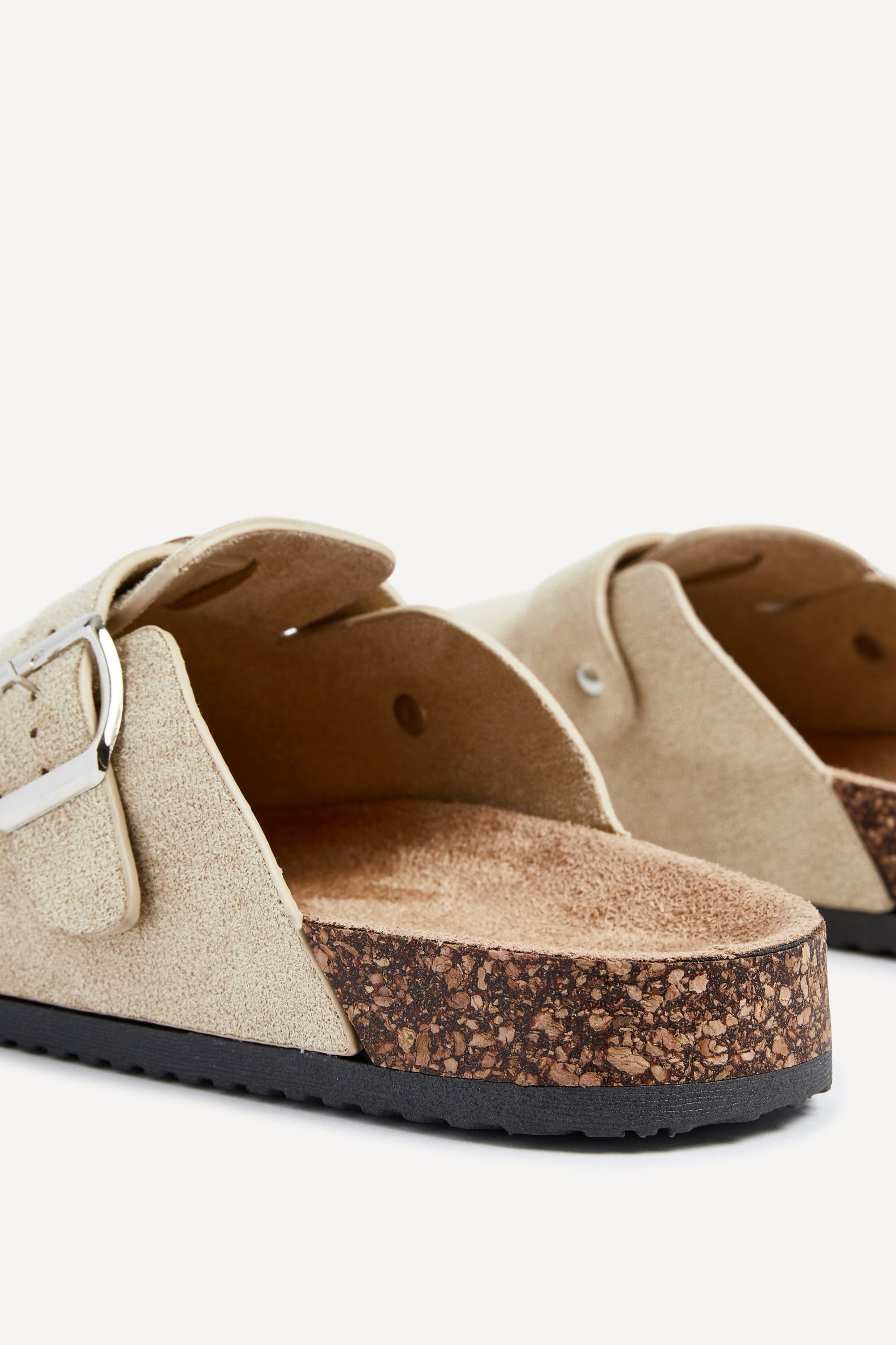 Linzi Honour Beige Faux Suede Clog Sandals image 5