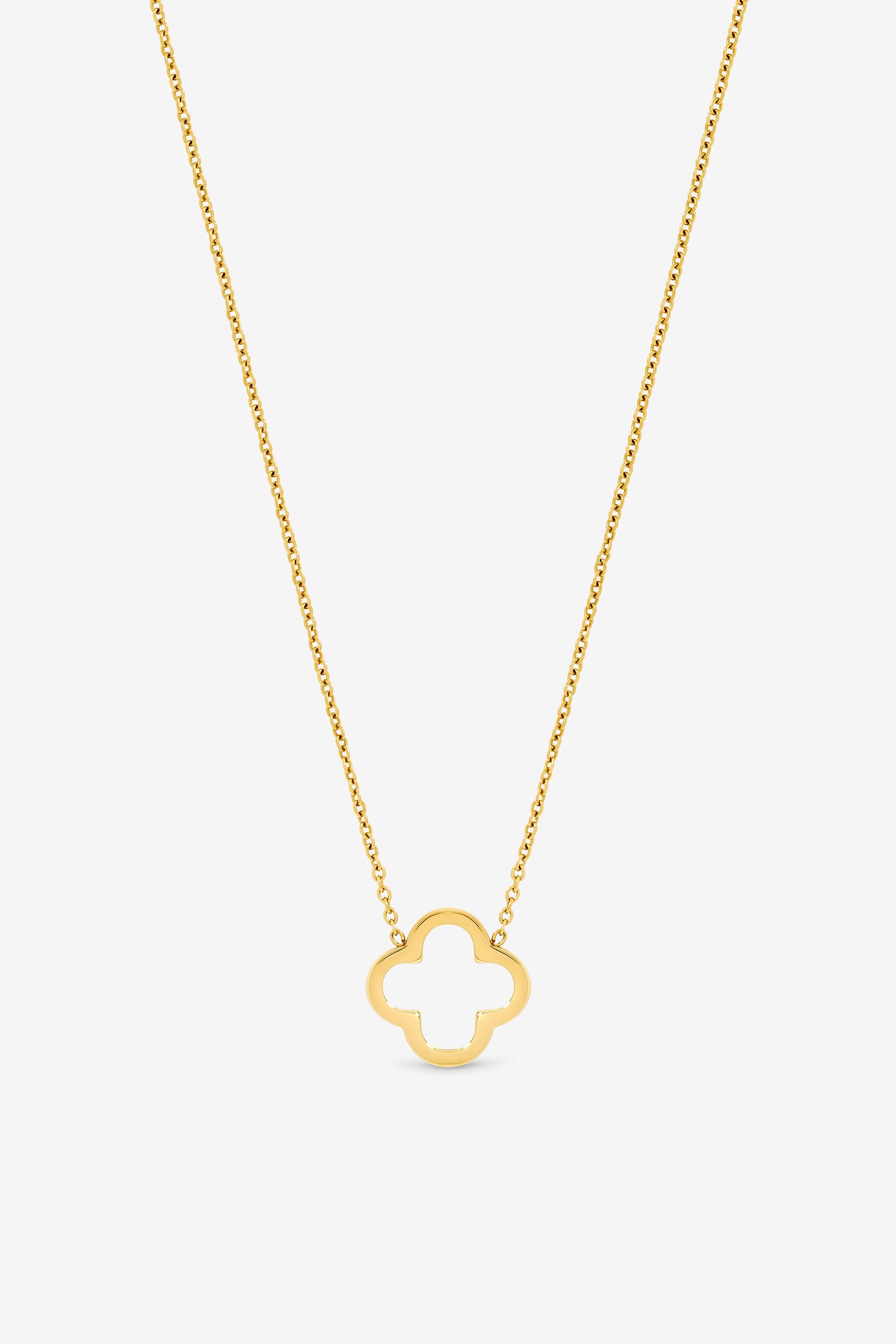 Jon Richard Waterproof Gold Plated Clover Pendant image 1