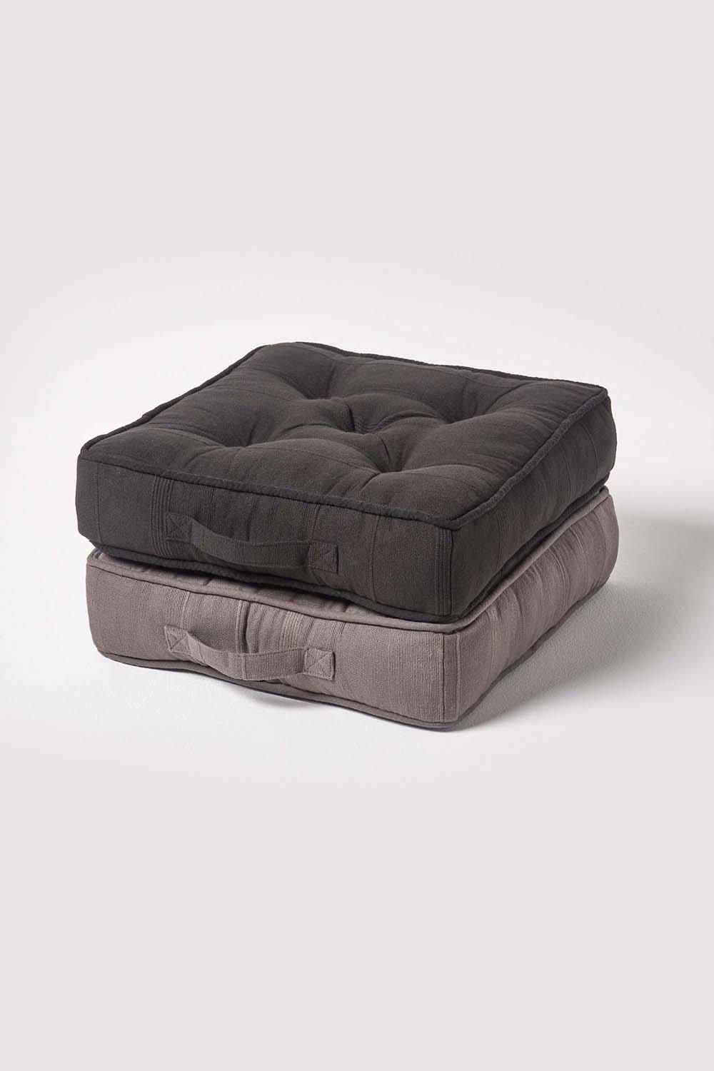 Homescapes Rajput Ribbed Cotton Floor Cushion image 6