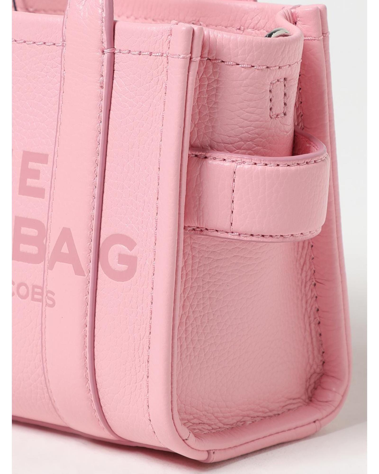 Marc Jacobs Mini Tote Bag Embossed Logo Wo - Blush Pink Clutch Bags image 3