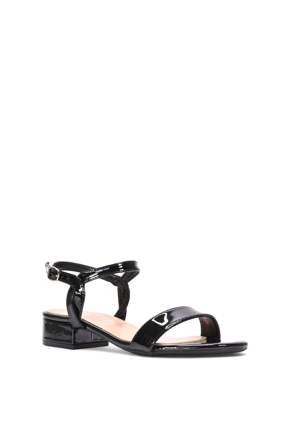 XY London 'Moana Low Bock Heel Round Toe Sandals With Buckle Fastening image 2