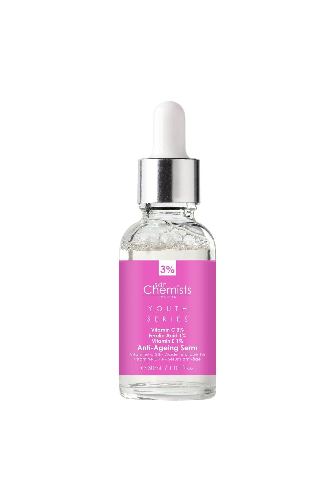 skinChemists Youth Series Anti-Ageing Serum Vitamin C 3%, Ferulic Acid 1%, Vitamin E 1% 30ml image 1