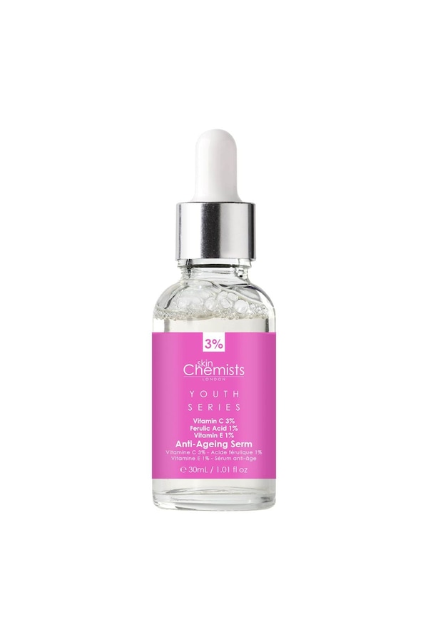 skinChemists Youth Series Anti-Ageing Serum Vitamin C 3%, Ferulic Acid 1%, Vitamin E 1% 30ml