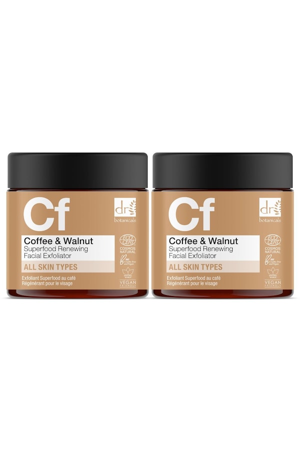 Dr. Botanicals Coffee Superfood Renewing Facial Exfoliator 60ml x 2 Duo Pack