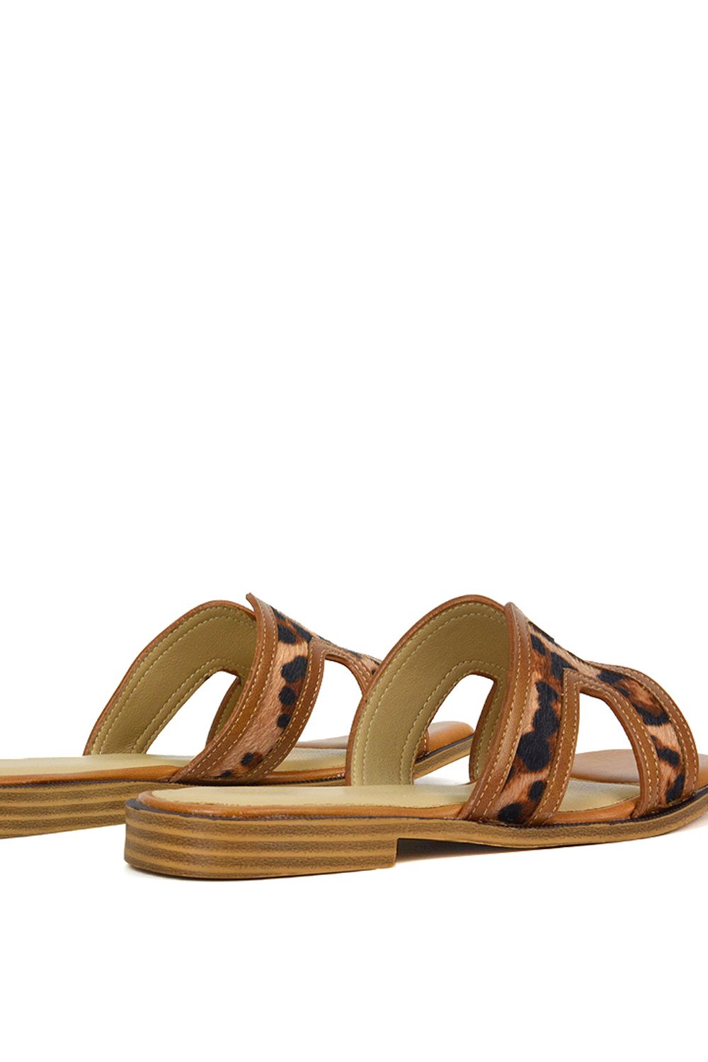 XY London 'Lola' Cut Out Strap Flat Slip On Slider Sandals image 6