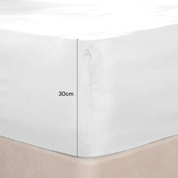 OHS Plain Bed Sheet Microfibre Deep Fitted Soft