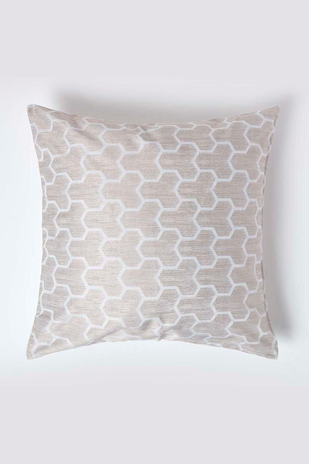 Homescapes Geometric Jacquard Cushion Cover image 1
