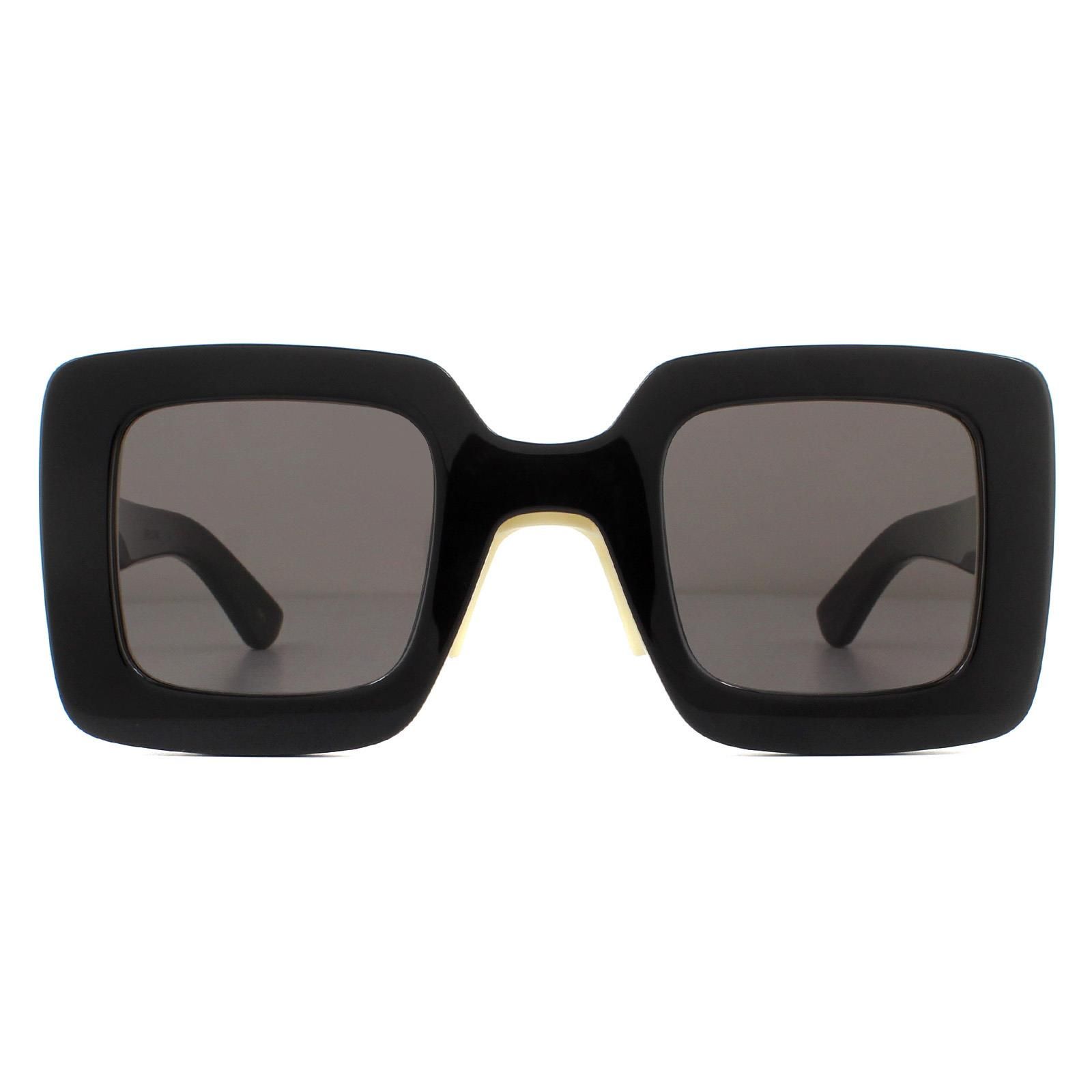 Gucci Square Black Grey Sunglasses image 1