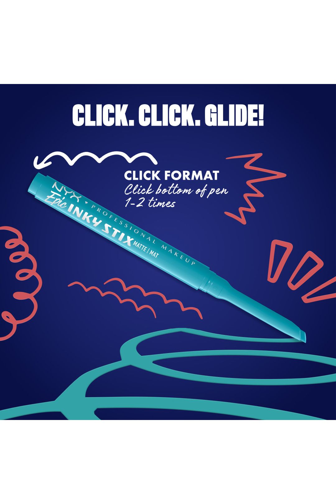 NYX Professional Makeup Epic Inky Stix Cream Gel Eyeliner 0.1g Cyber Cyan image 8