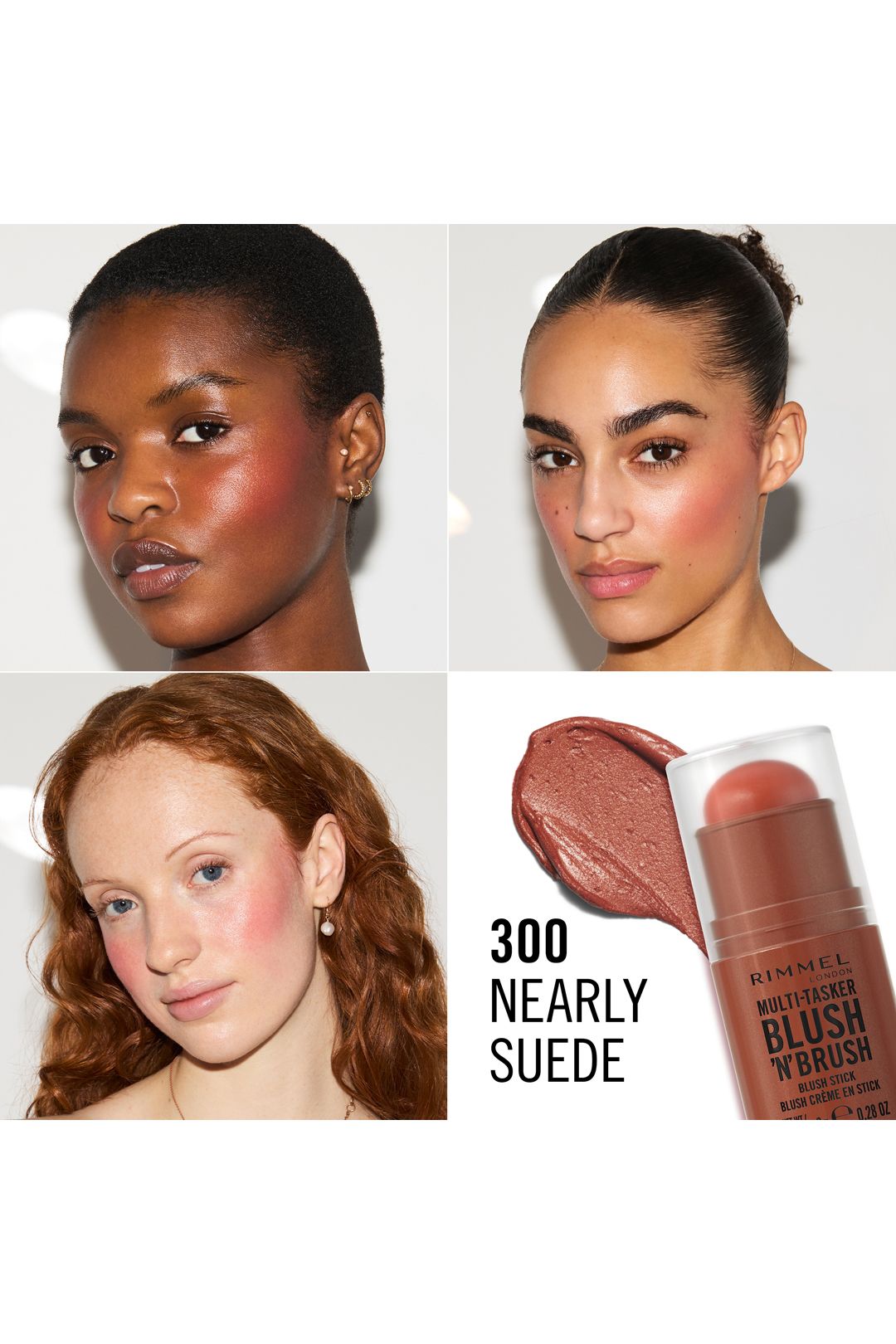 Rimmel London Multi-Tasker Blush'N'Brush Stick 8g Nearly Suede image 2