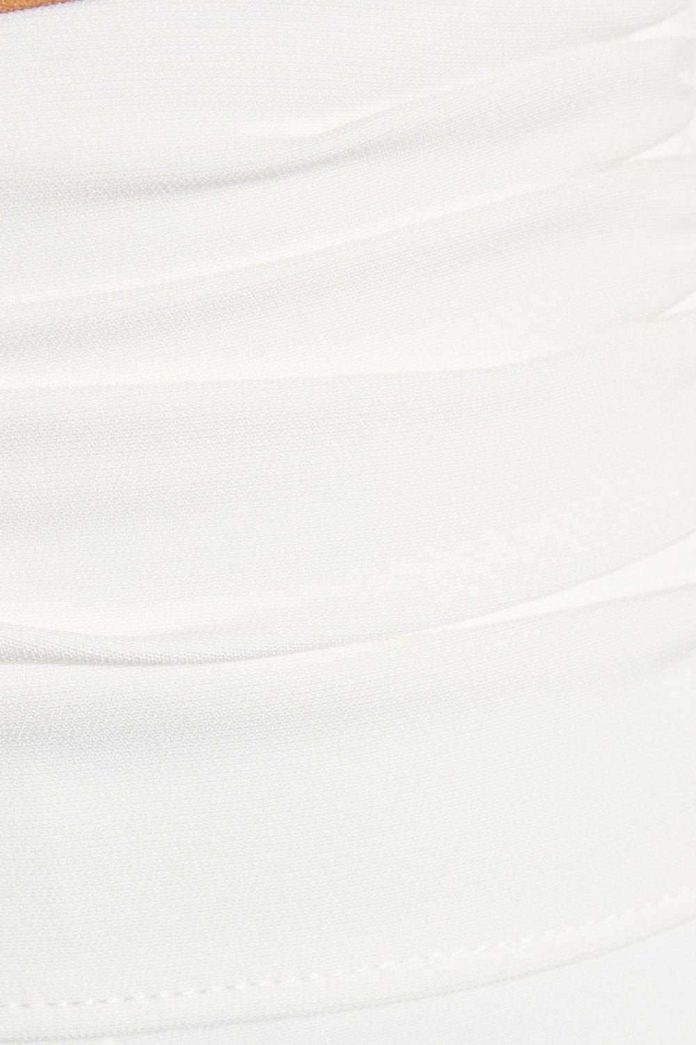 MissPap Wrap Detail Halterneck Draped Flare Leg Jumpsuit White image 5